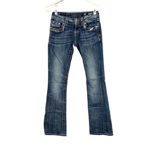 Miss Me Bling Embellished Festival Boot Cut Jeans 26 x 33 JE5836B7L